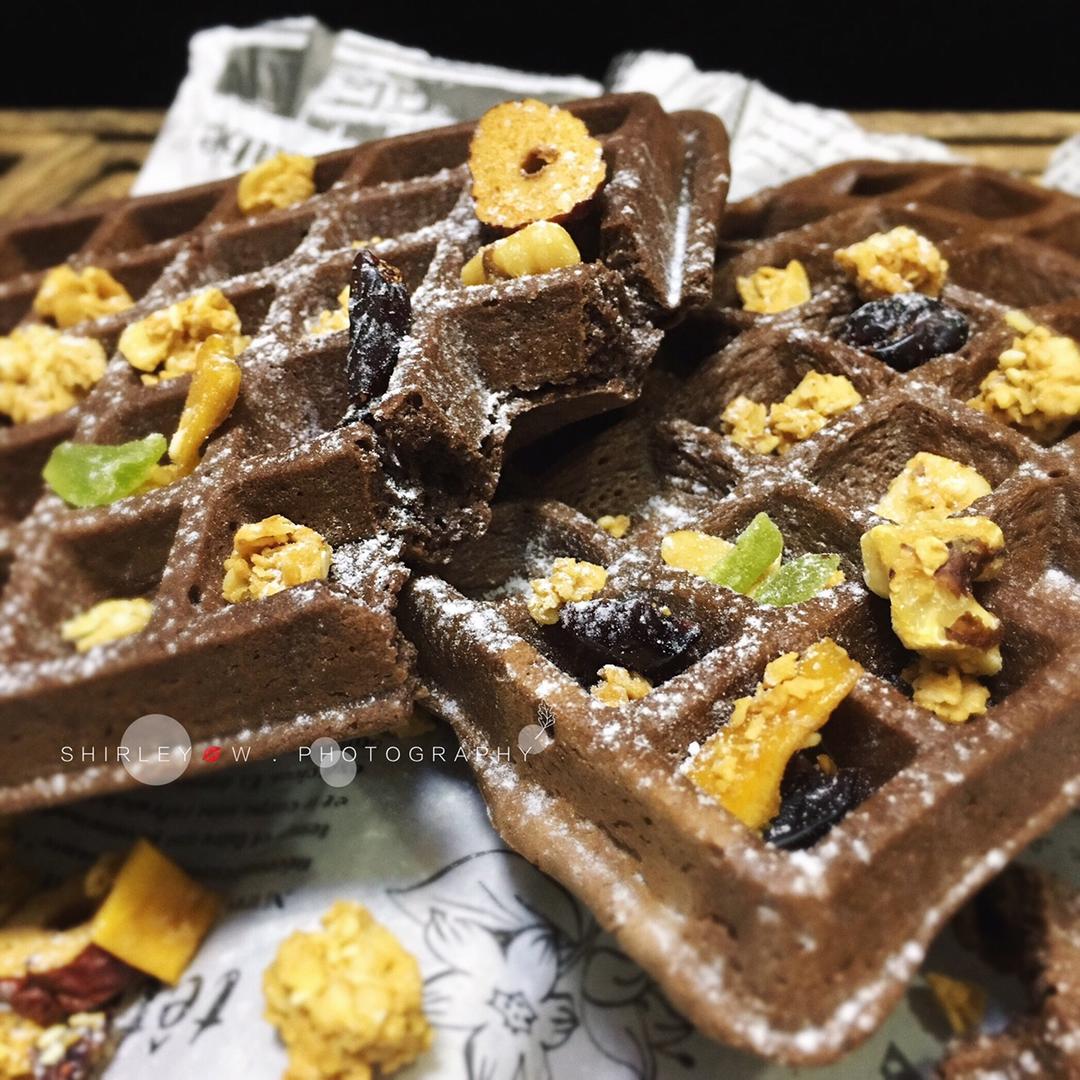 可可糯米华夫饼