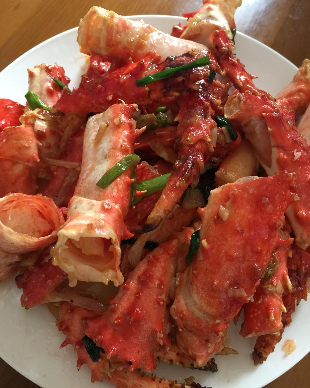 0栗子0--做的辣炒帝王蟹