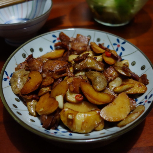 菱角炒肉片