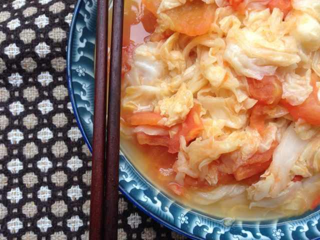 西红柿炒大白菜