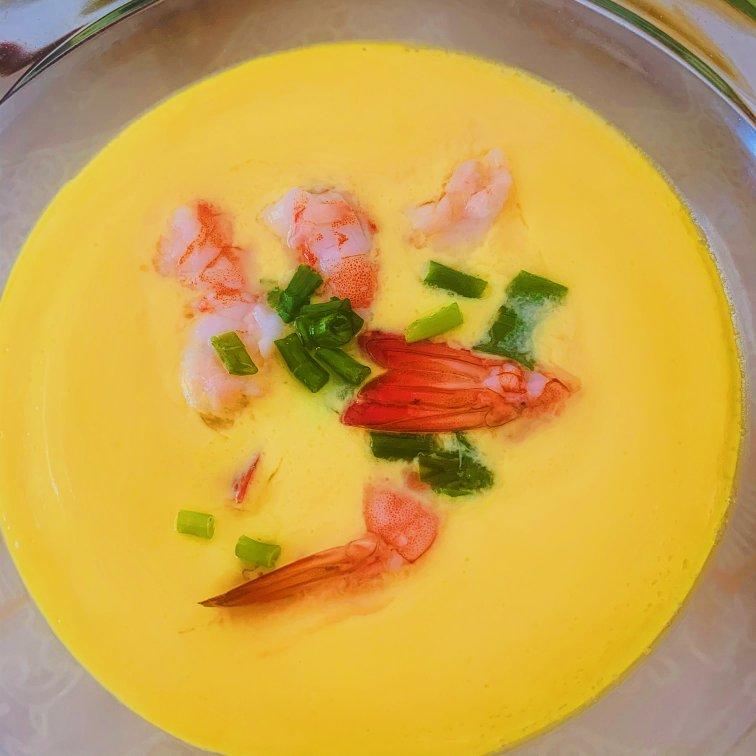 滑嫩的虾仁蛋羹