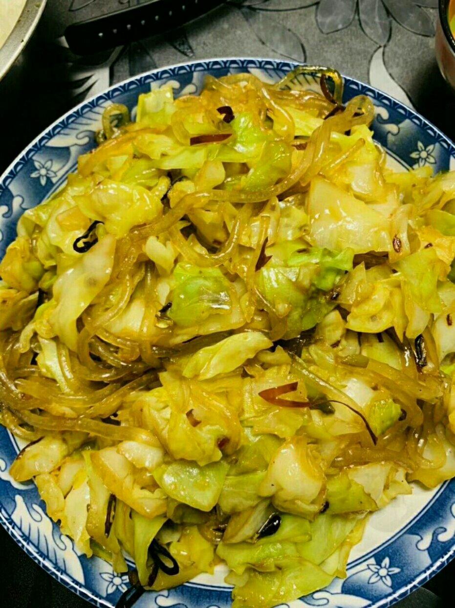 圆白菜炒粉条