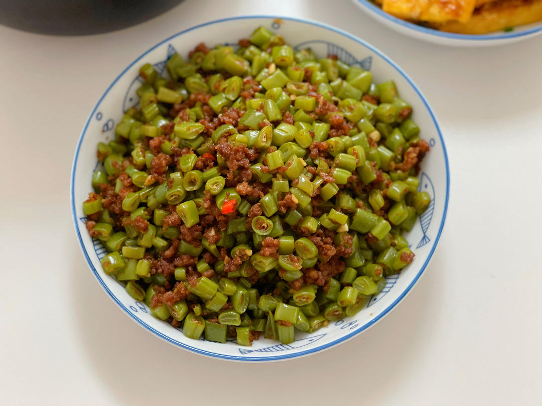 肉沫豆角下饭菜