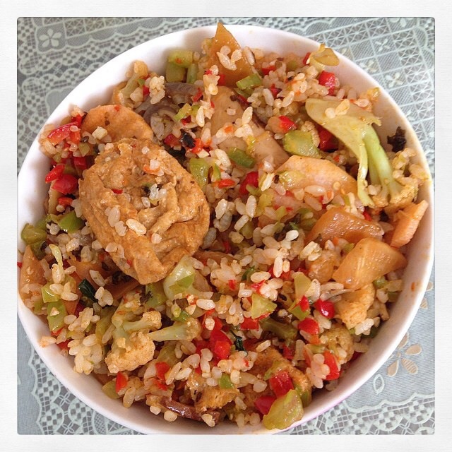 杂蔬炒饭（蛋奶素）