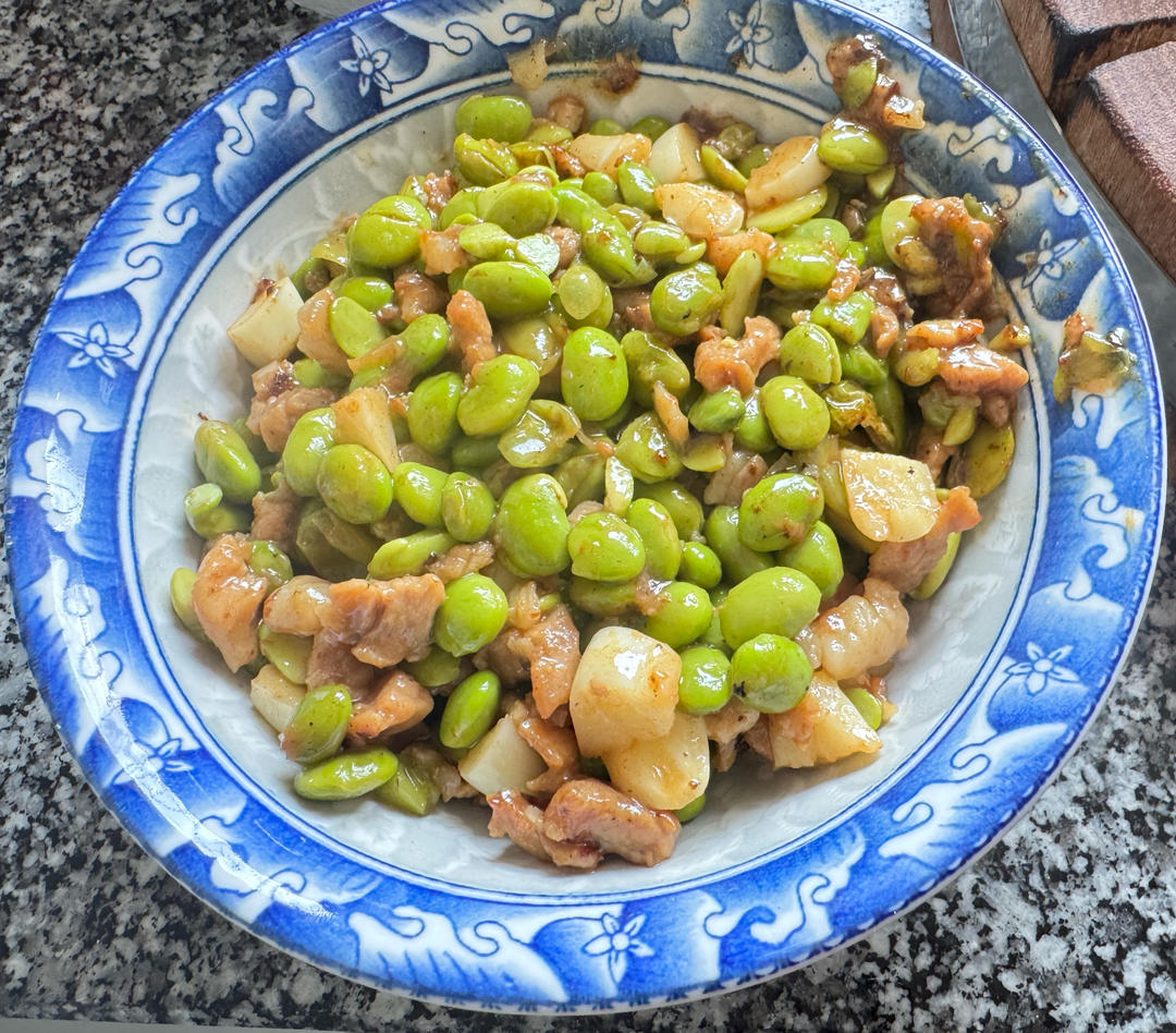 毛豆炒肉