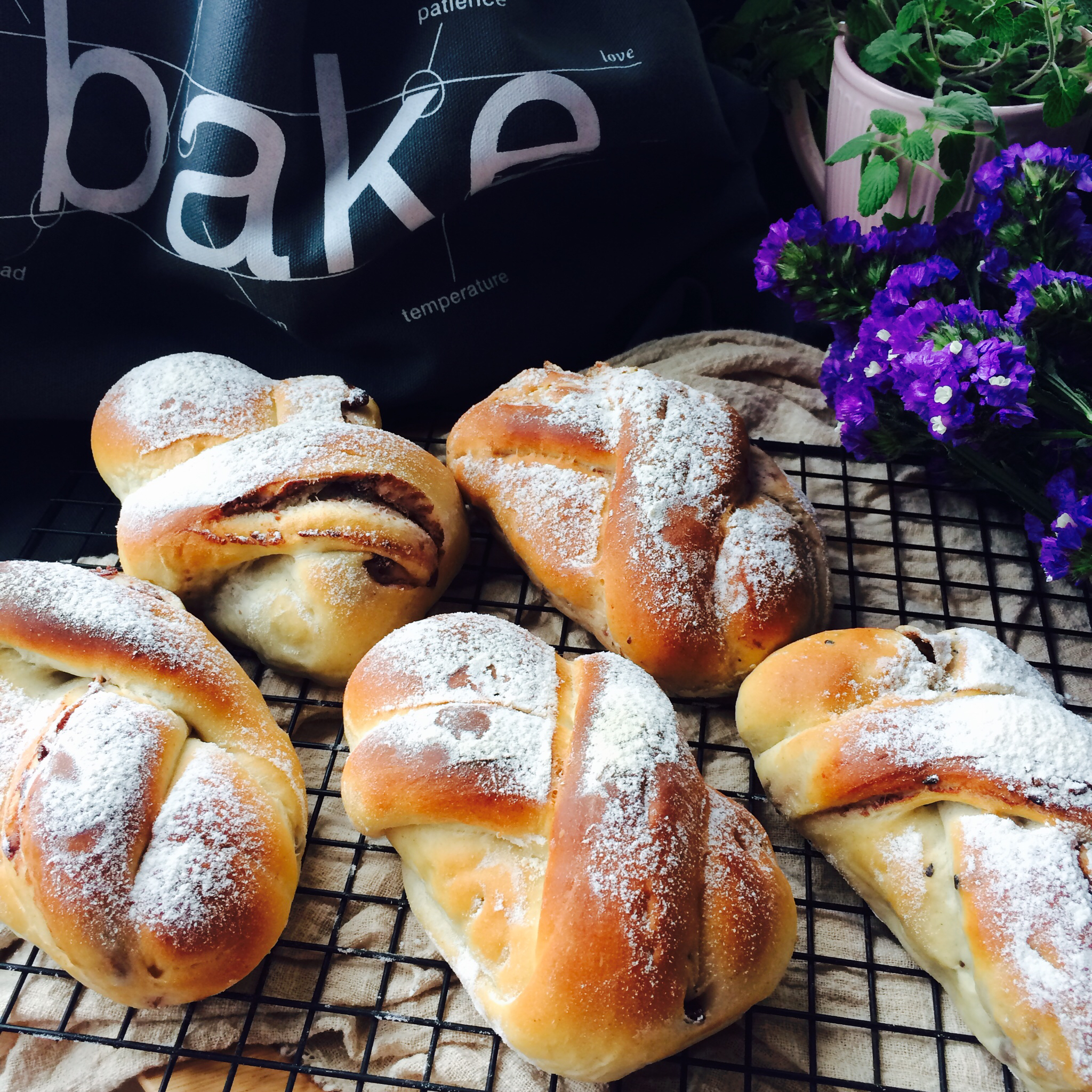 全麦牛奶蜜豆软欧