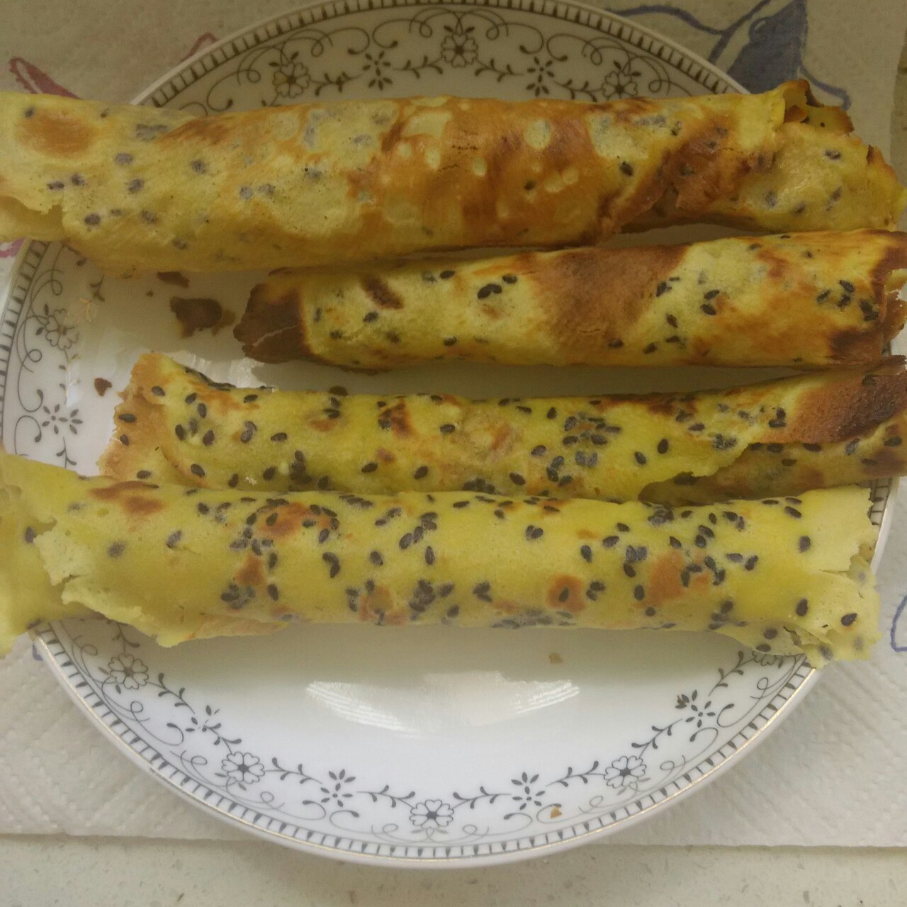 平底锅脆皮蛋卷