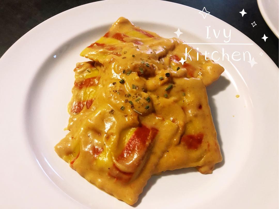 奶油蘑菇意大利饺