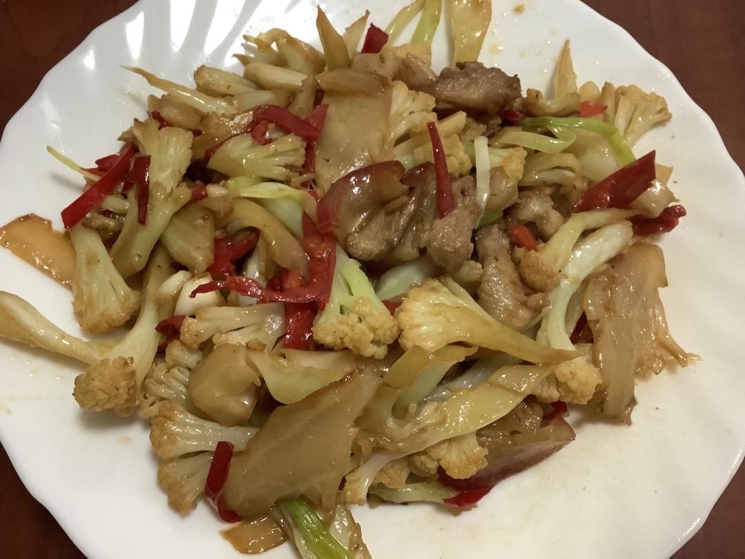 老丁的私房菜-干锅花菜