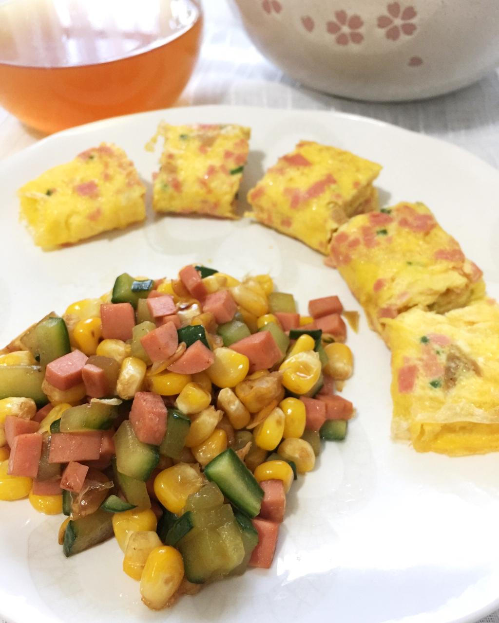 香肠芝士葱蛋烧