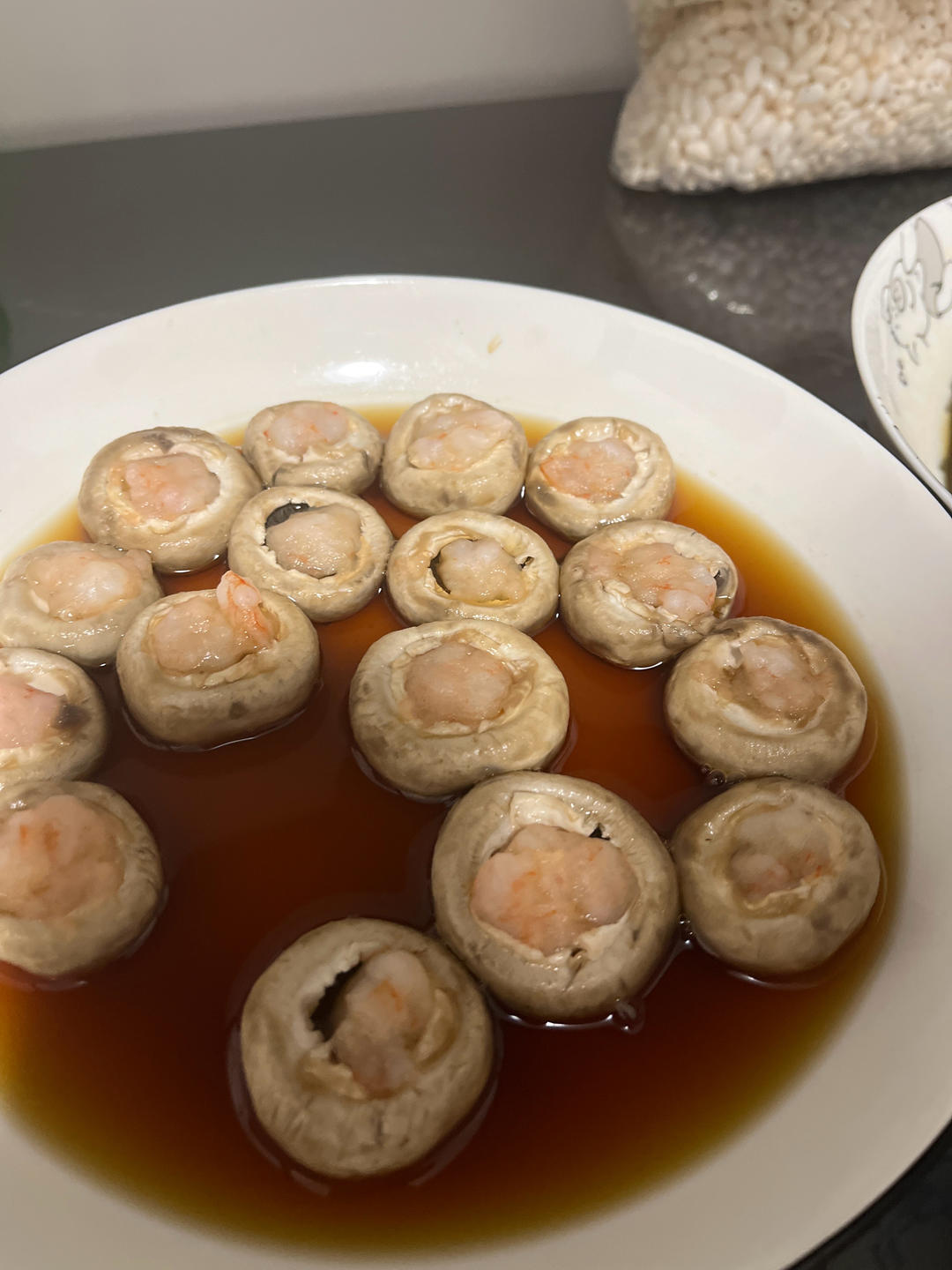 虾滑酿秋葵
