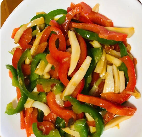 青花椒炒杏鲍菇