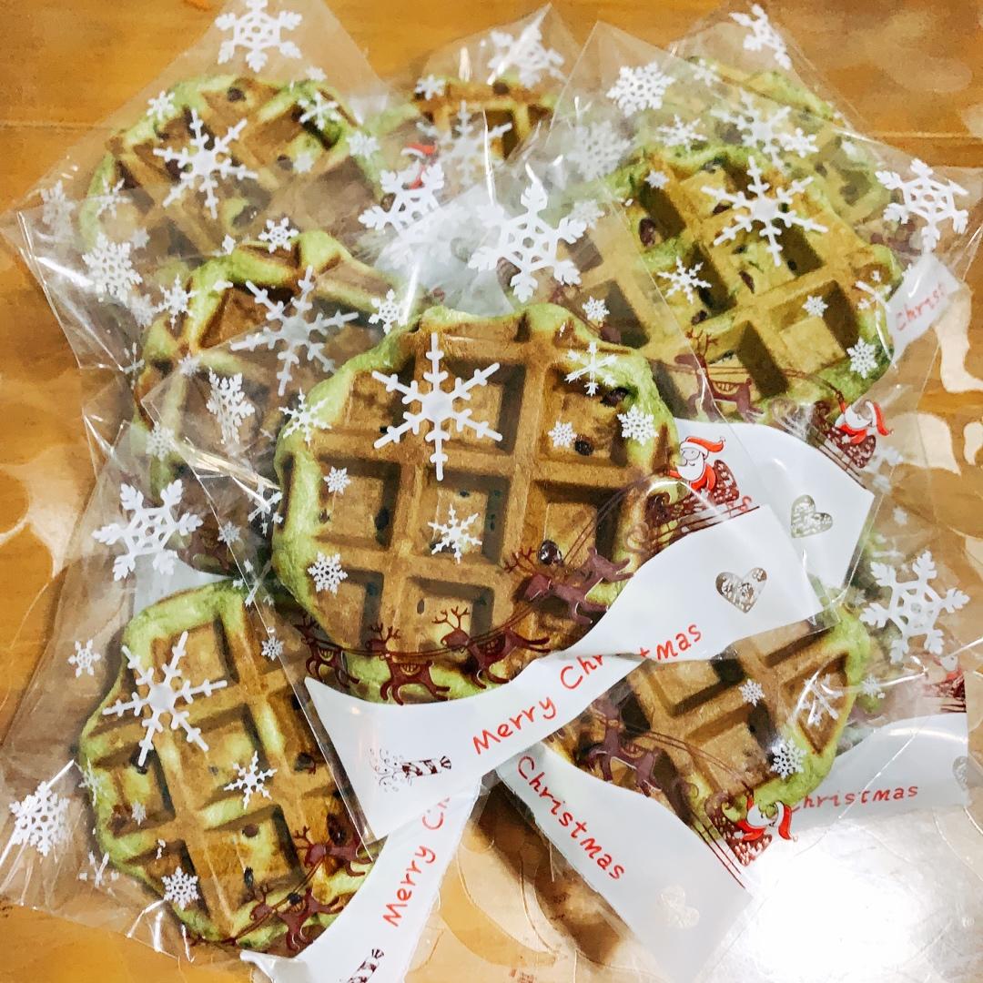 抹茶蜜豆华夫饼