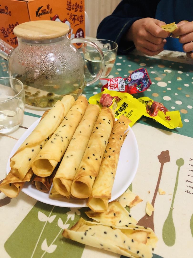 电饼铛做酥脆蛋卷傻瓜式操作超美味！！（详细讲解附自制超实用工具）