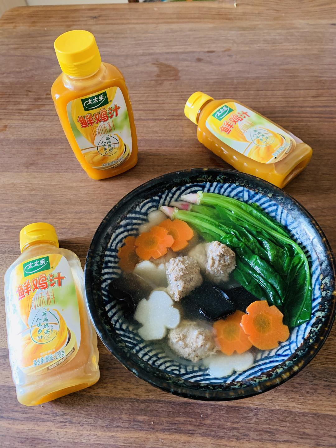 太太樂鮮雞汁快手菜一營養(yǎng)美味牛肉丸子湯