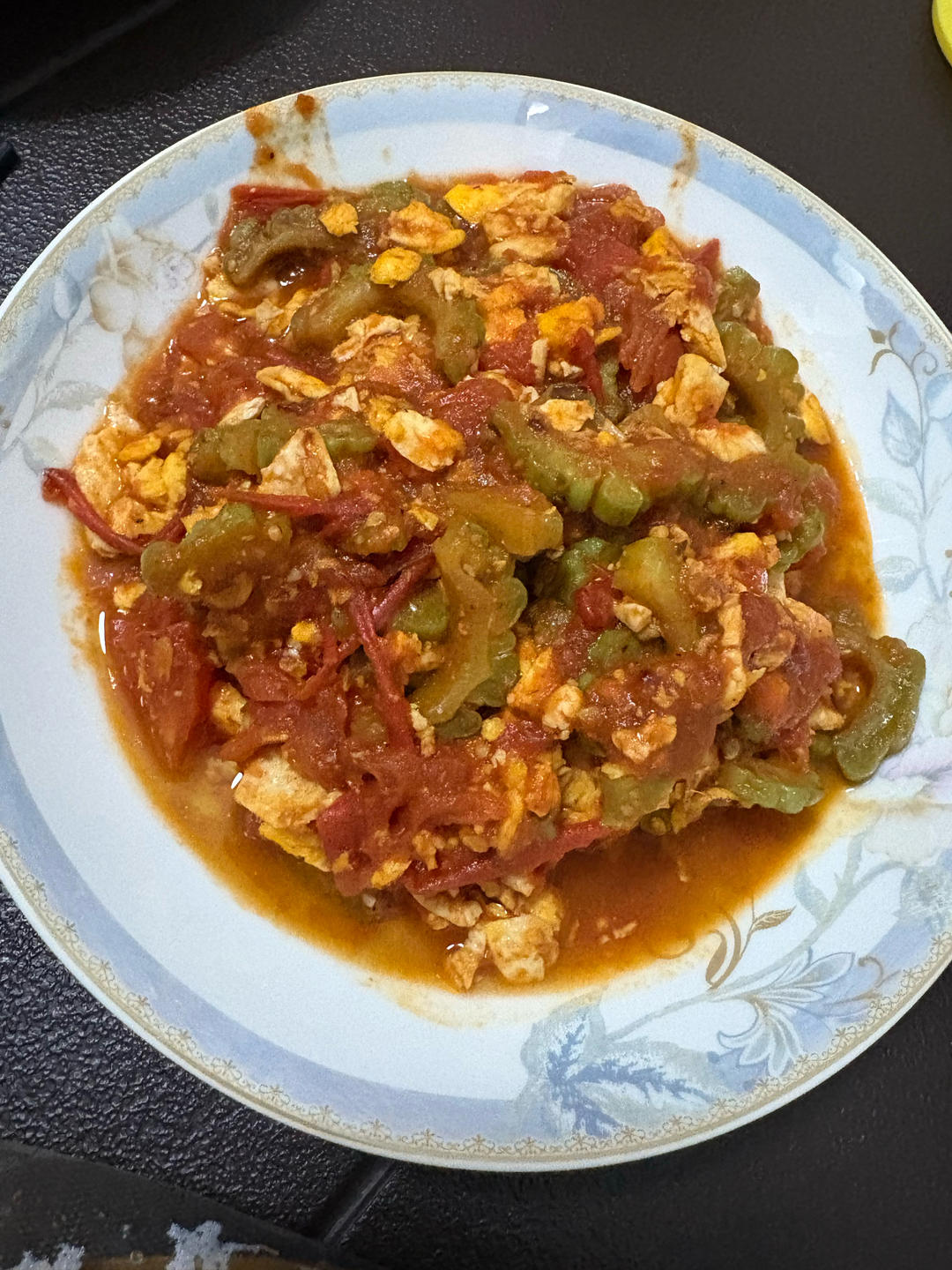 西红柿炒苦瓜