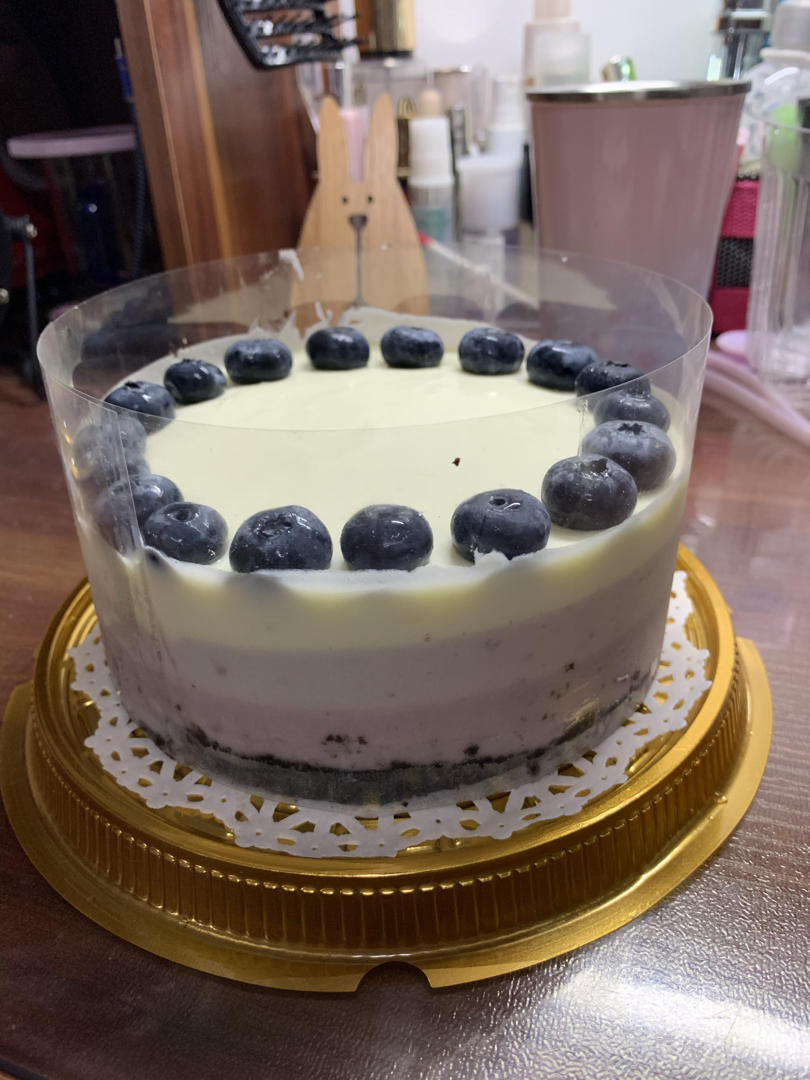 渐变蓝莓冻芝士蛋糕（免烤）