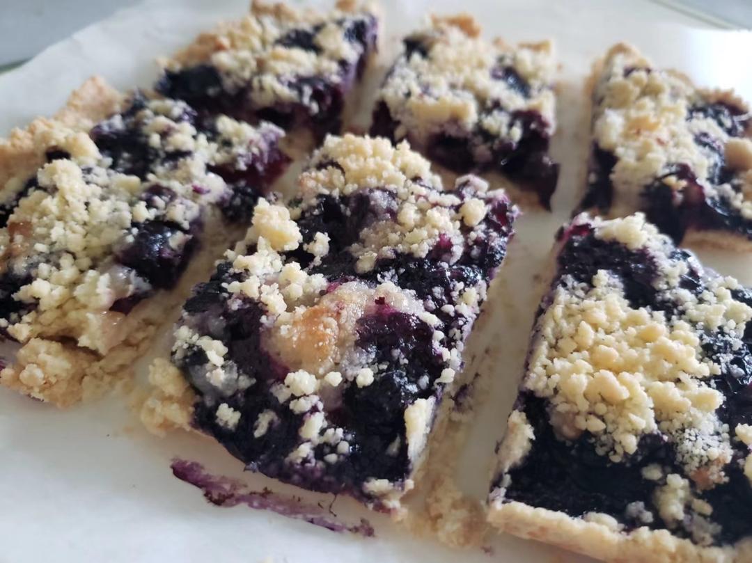 蓝莓酥粒小方块Blueberry Crumber Bars