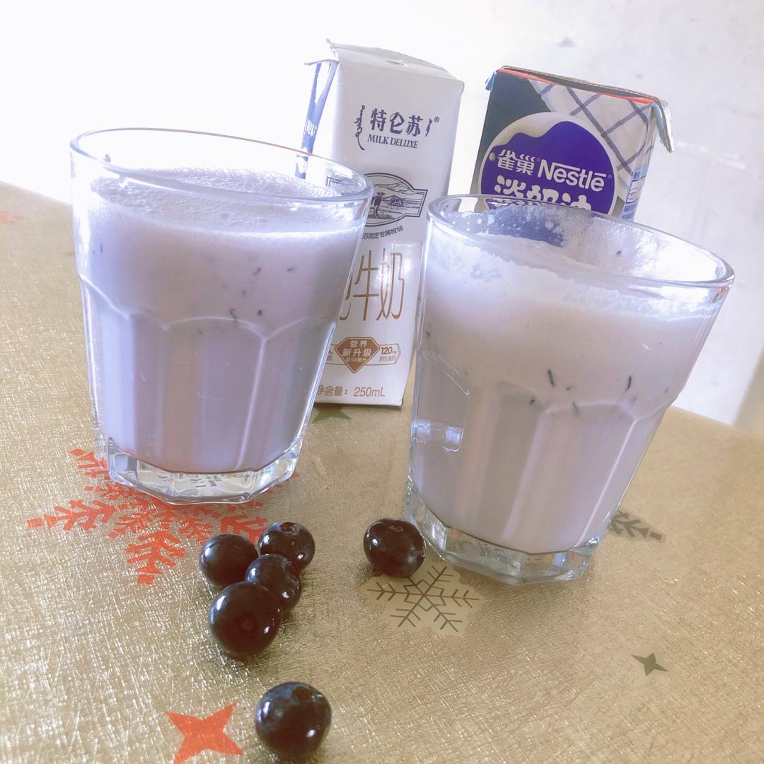 奶香奶香的低碳无糖蓝莓奶昔