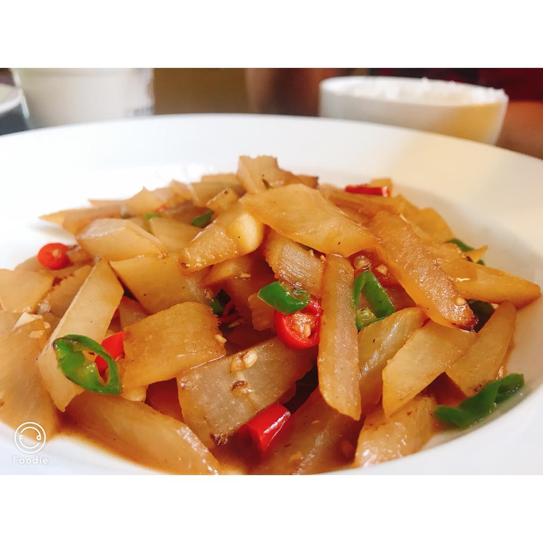 稀饭麻麻做的辣炒萝卜条