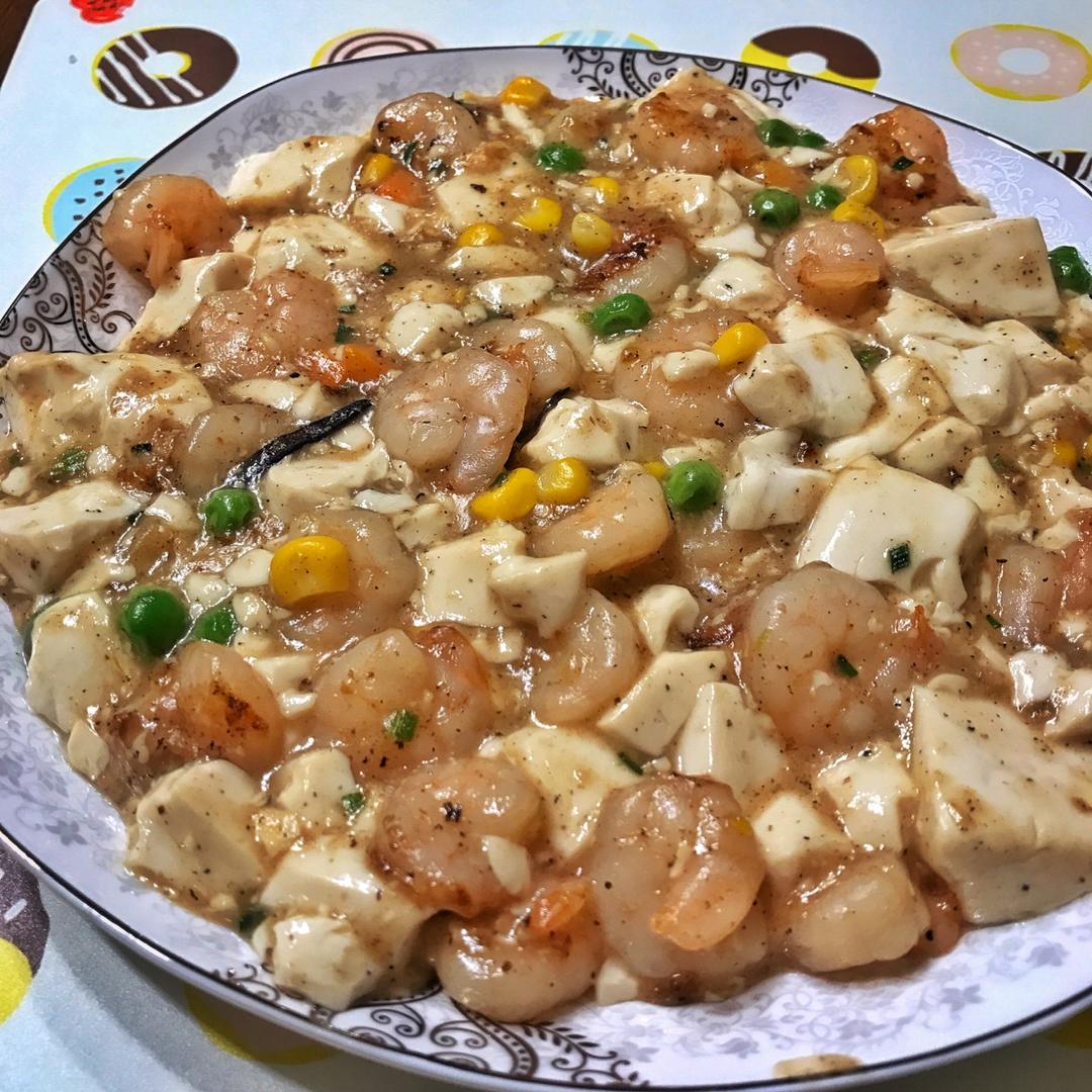 虾仁豆腐煲