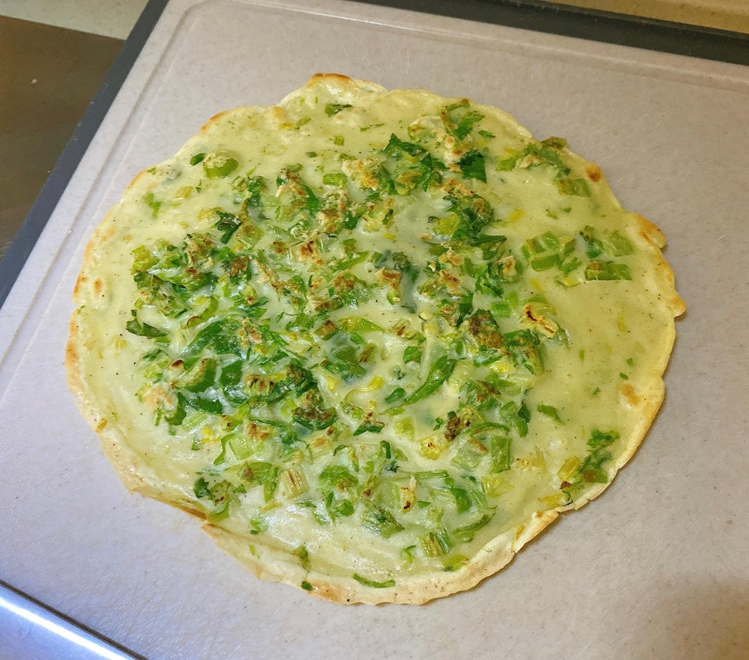 5分钟营养早餐❗️芹菜叶小饼