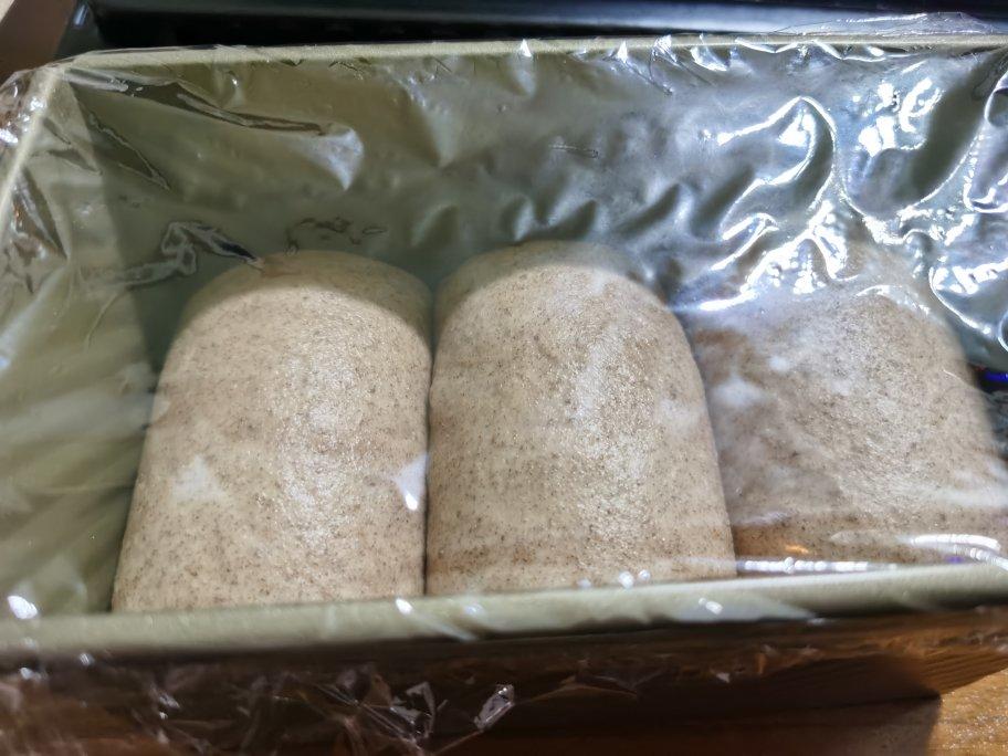 全麦拉丝吐司                              一次发酵就成功