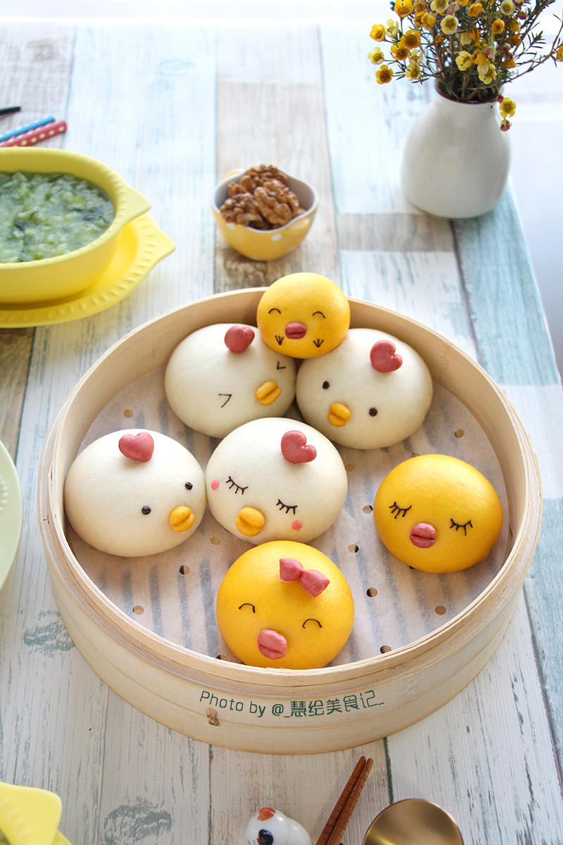 慧绘美食记做的小鸡馒头