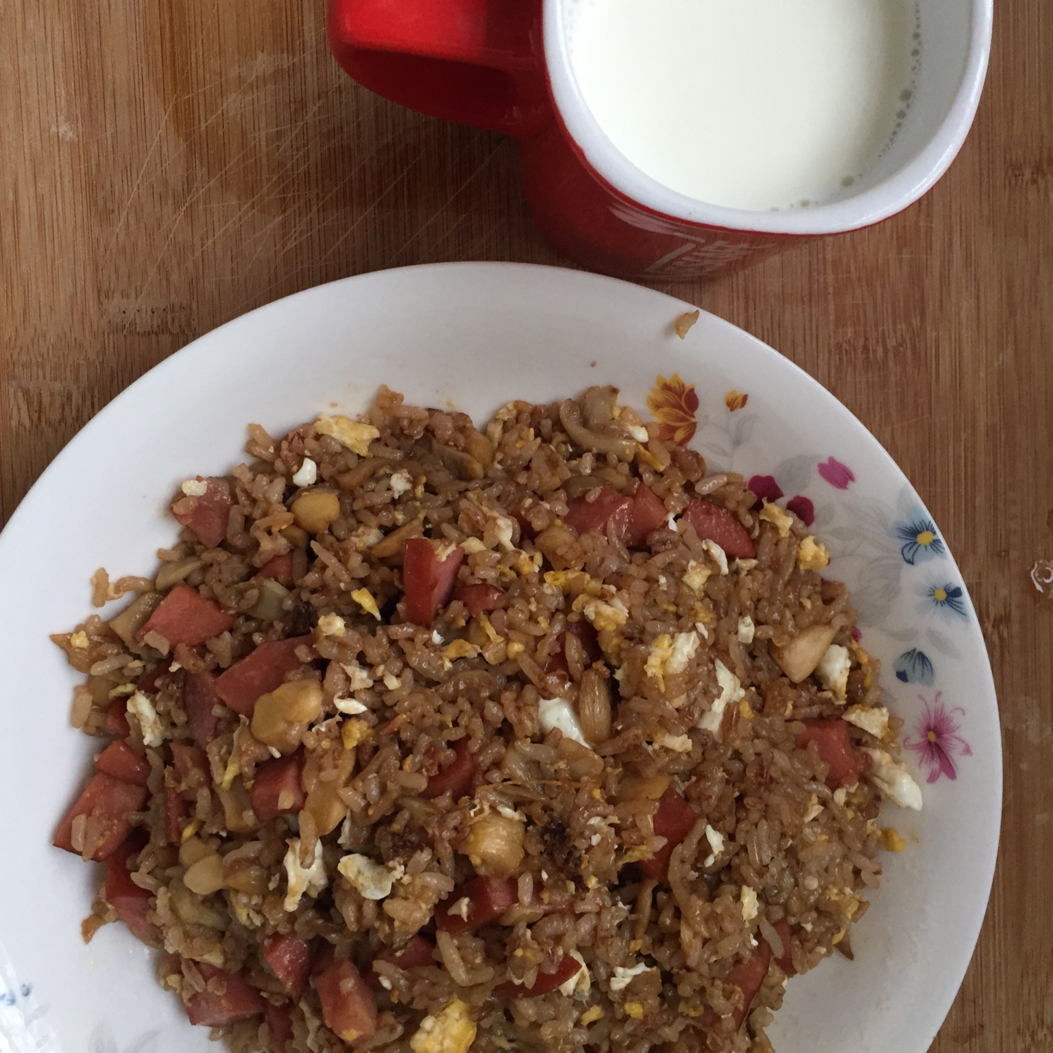 小时候的酱油炒饭