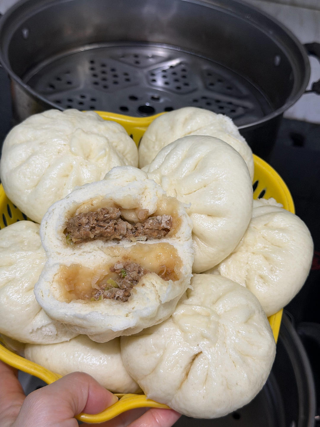 超好吃的猪肉大葱包