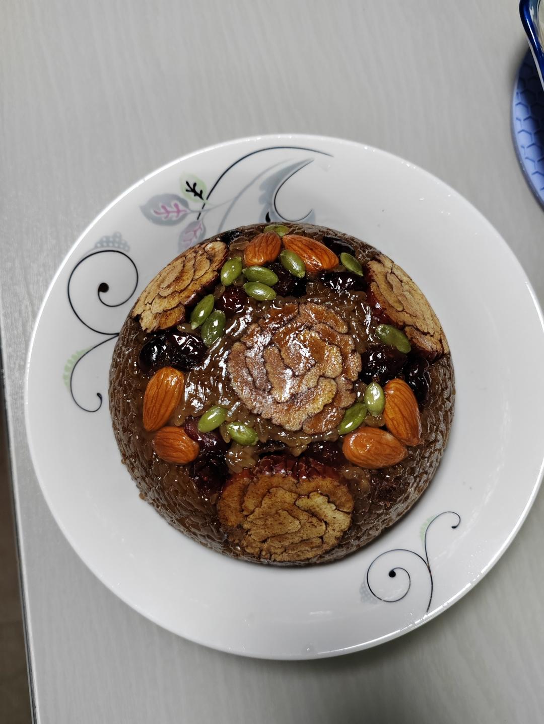 过年必备八宝饭-玫瑰花豆沙馅儿的