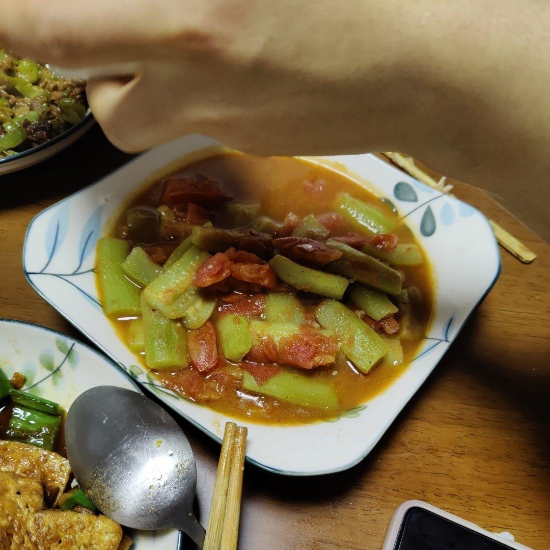 番茄炒丝瓜