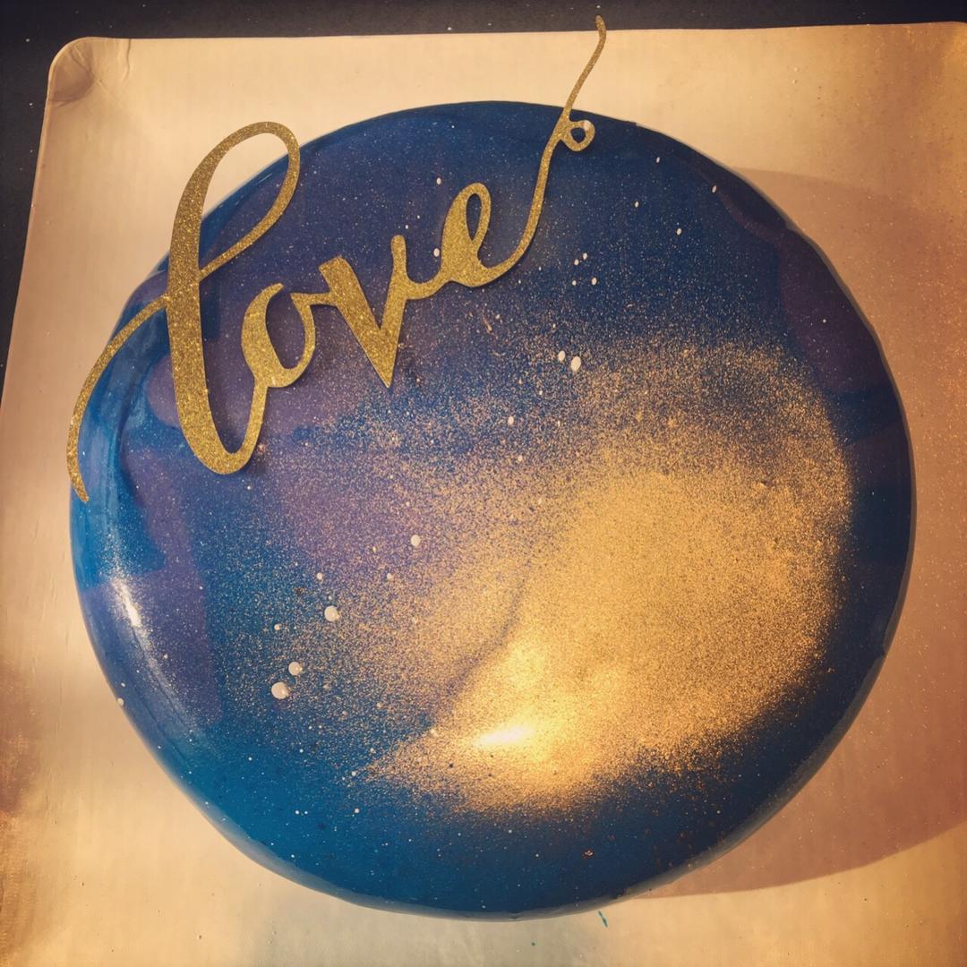 roseforest蔷薇森林做的星空巧克力蛋糕淋面