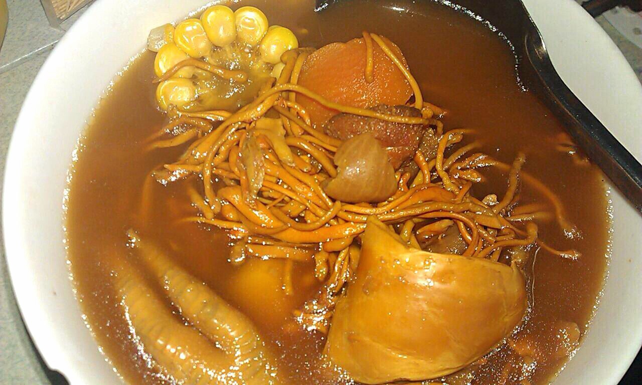 虫草花玉米排骨汤