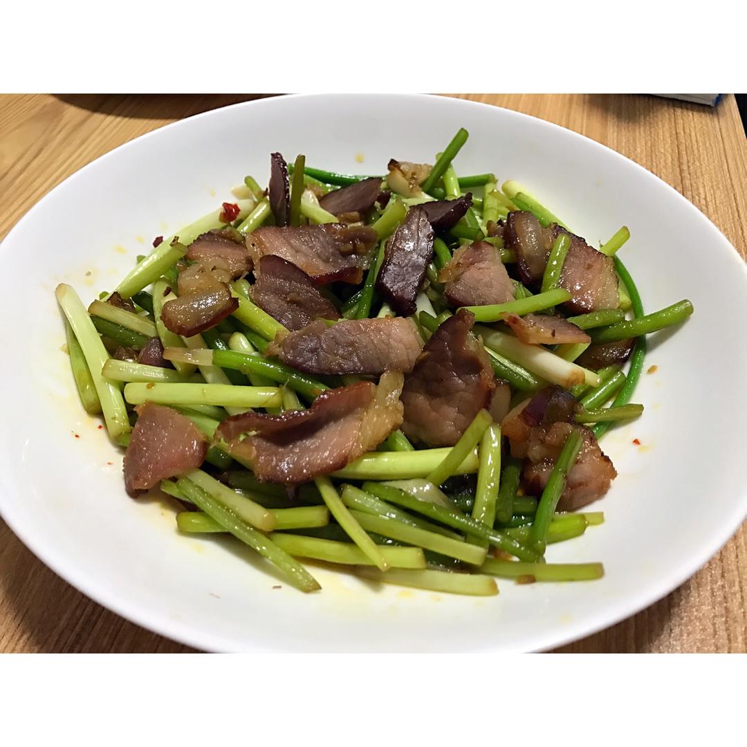 蒜苔炒腊肉