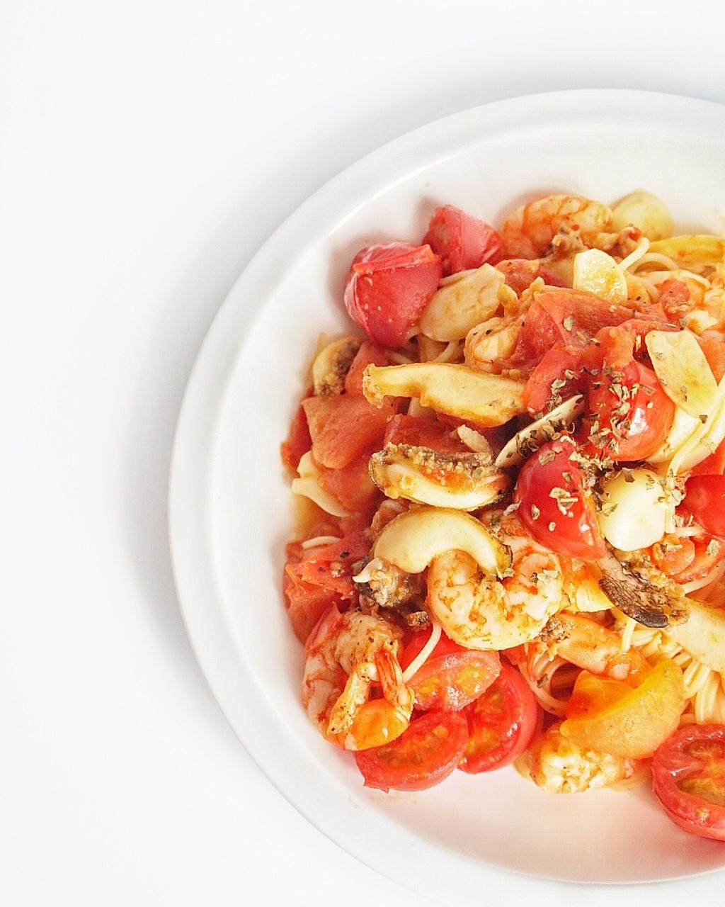 番茄海鲜意面（减脂增肌）