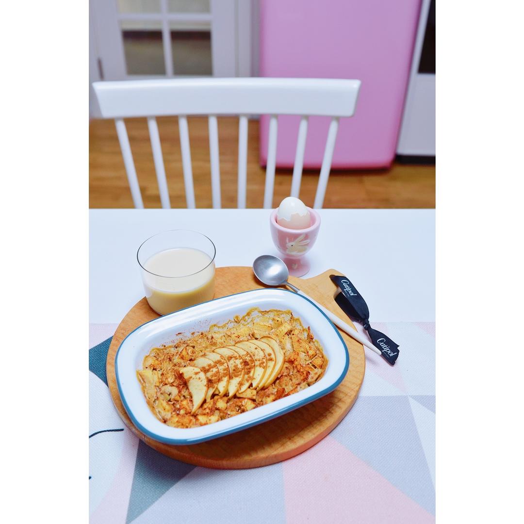 早餐苹果燕麦布丁丨健康·三餐