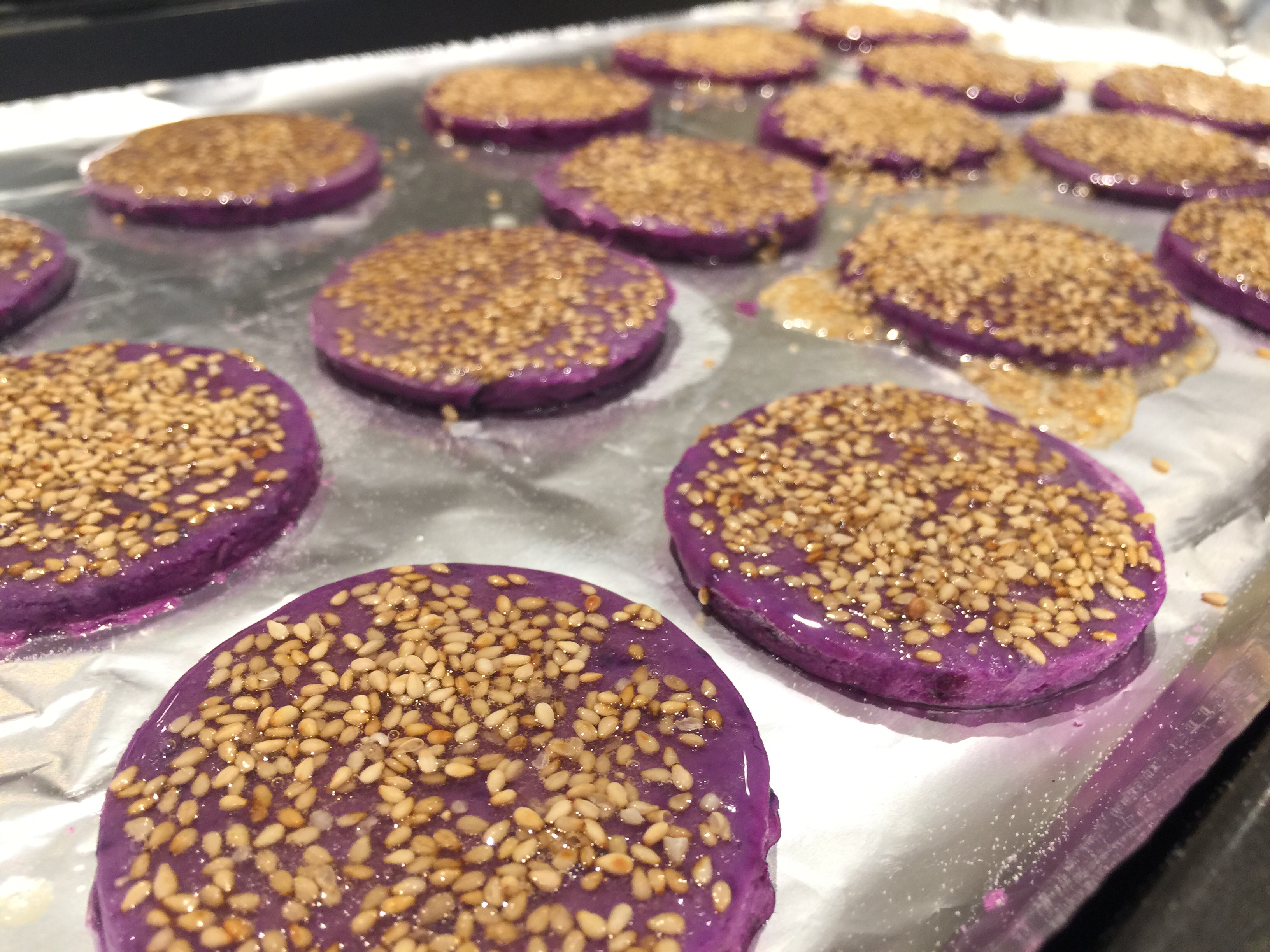 紫薯糯米饼（烤箱版）的做法