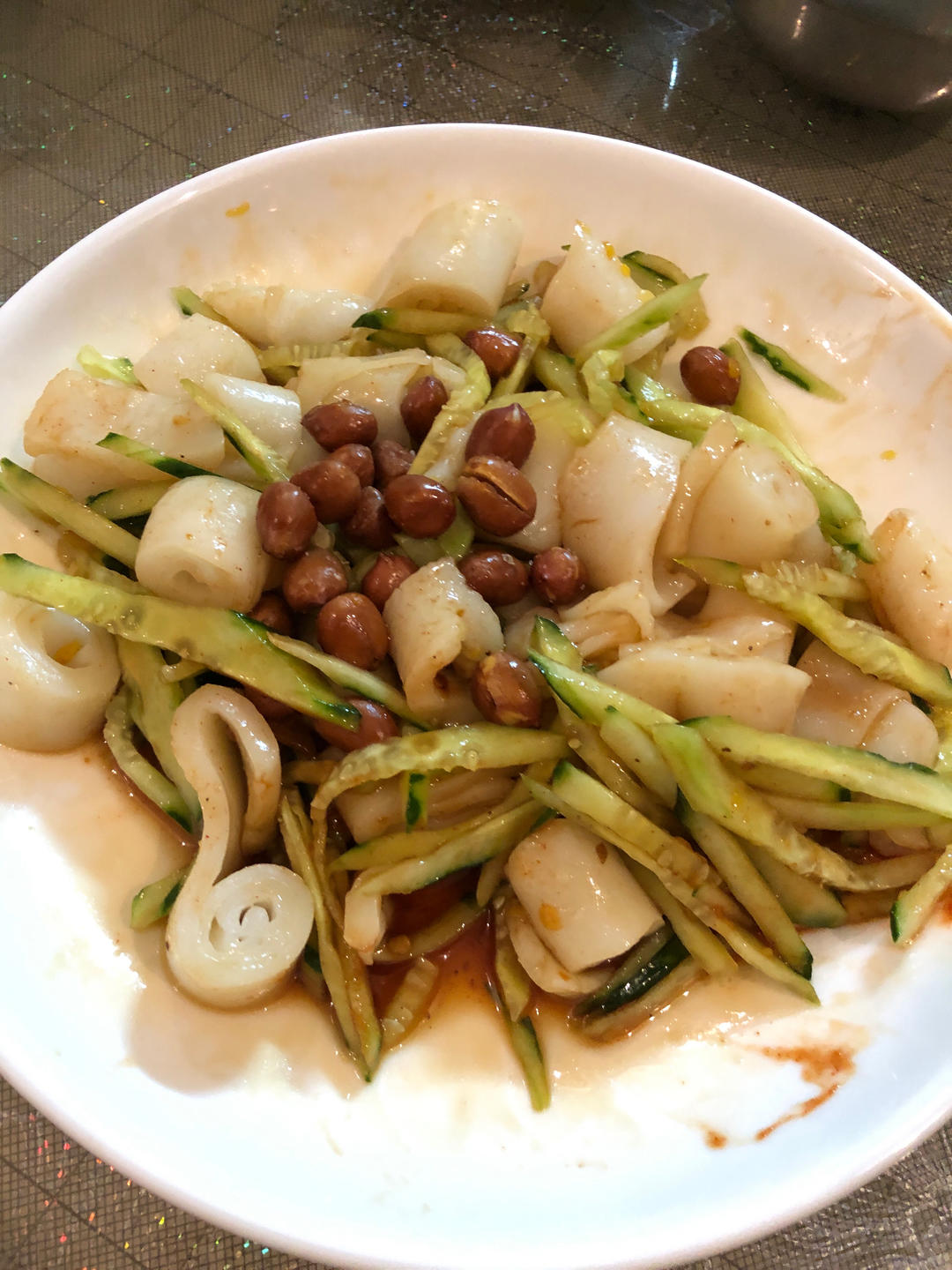 自制凉皮，面筋