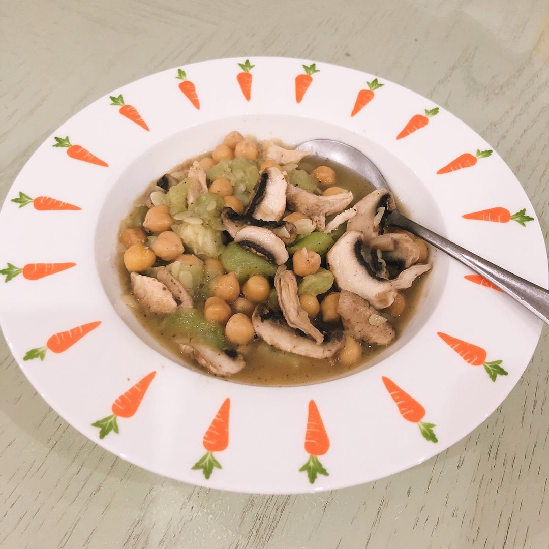 【健康三餐】鹰嘴豆鸡胸茄子饭