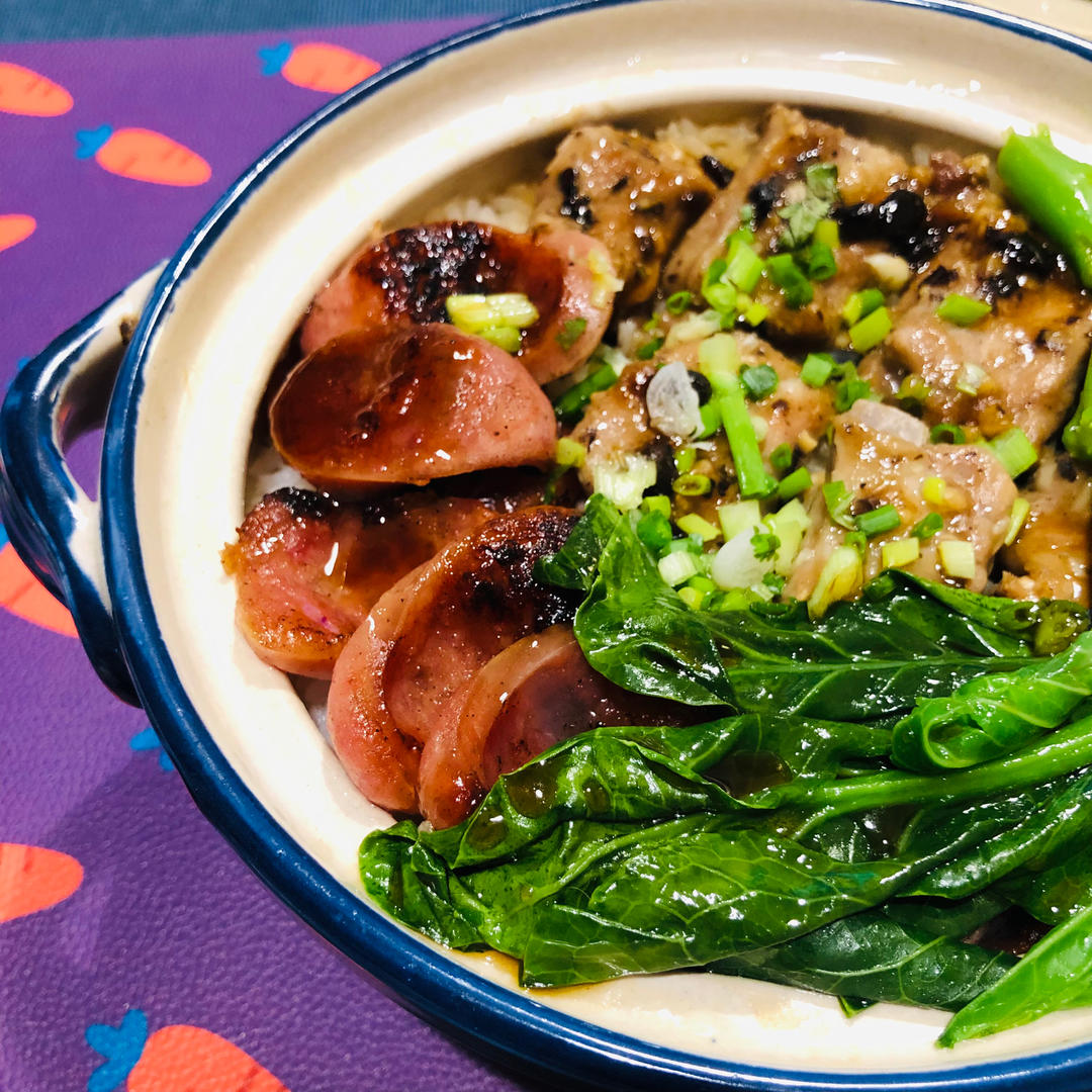 腊味煲仔饭，20分钟饭菜同出