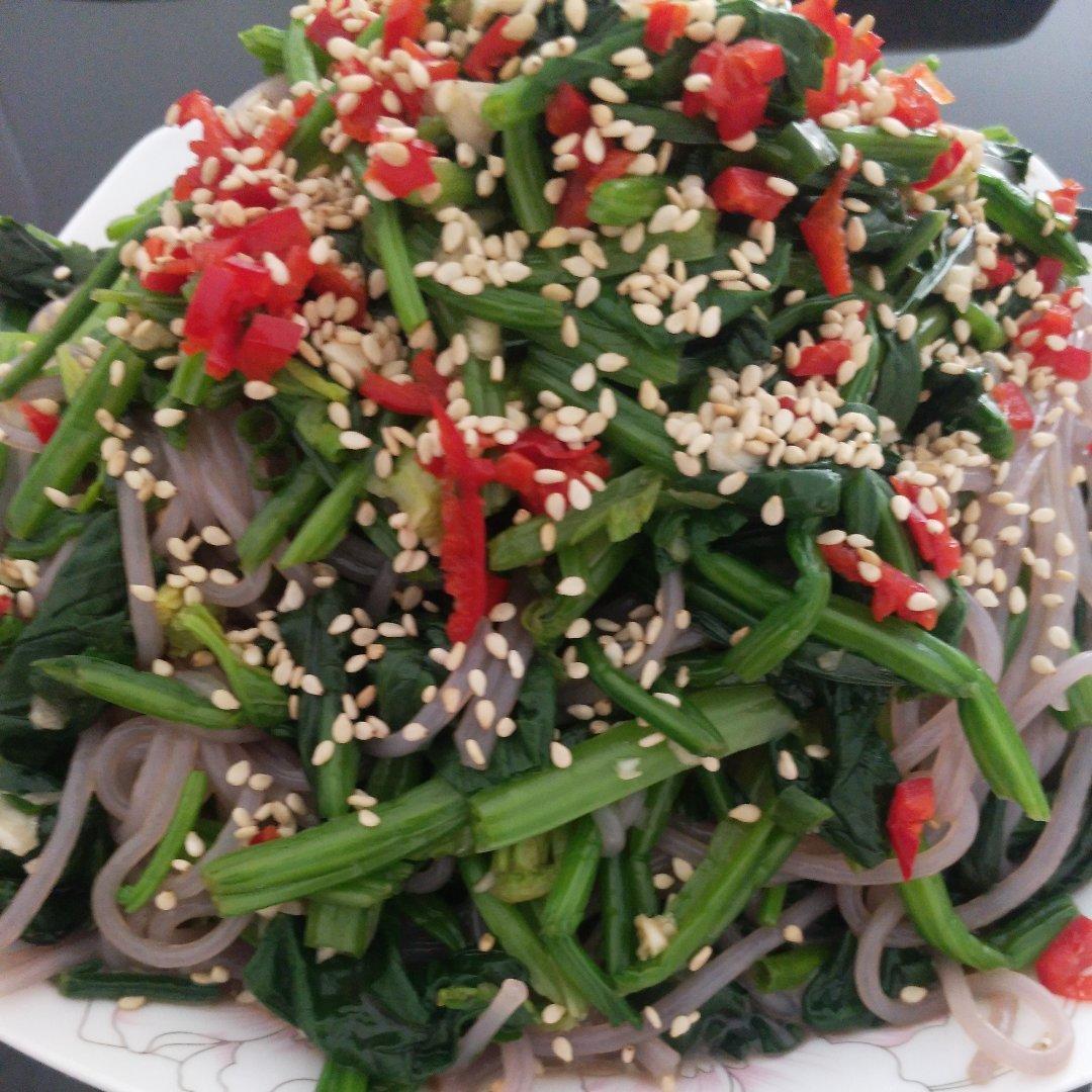 菠菜拌粉丝