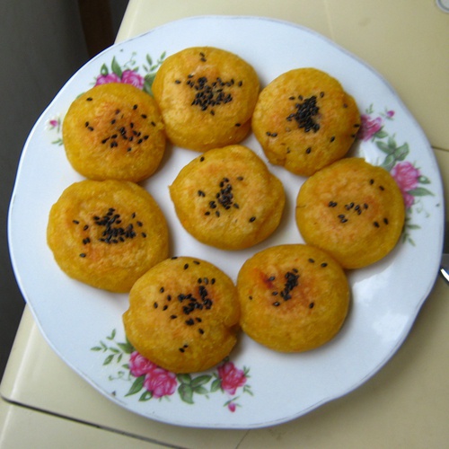 葡萄干南瓜饼