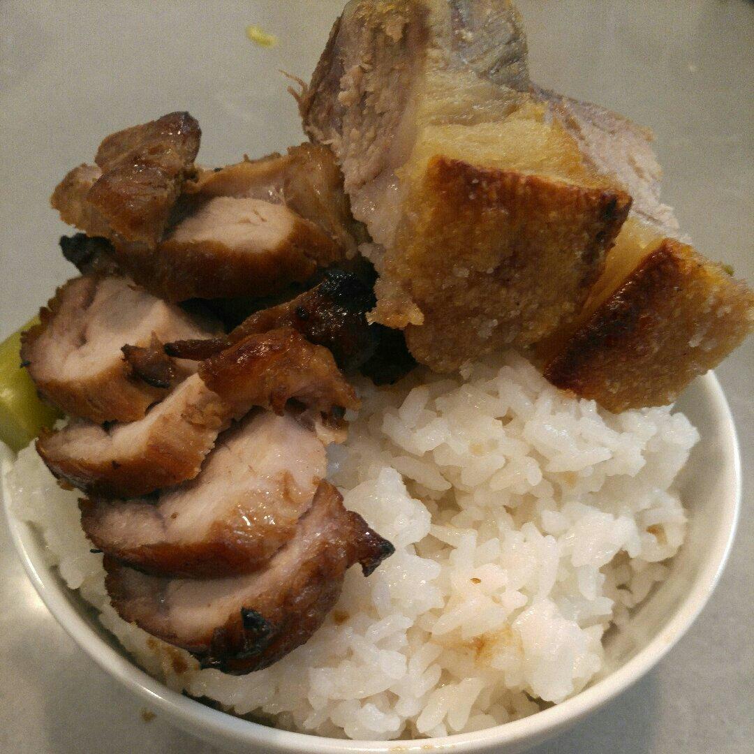 蜜汁叉烧双拼饭