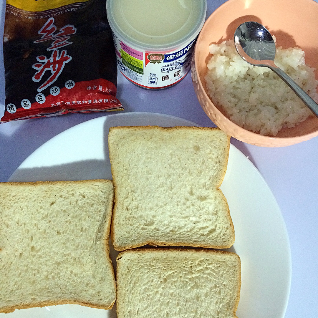 糯米豆沙三明治的做法 步骤2