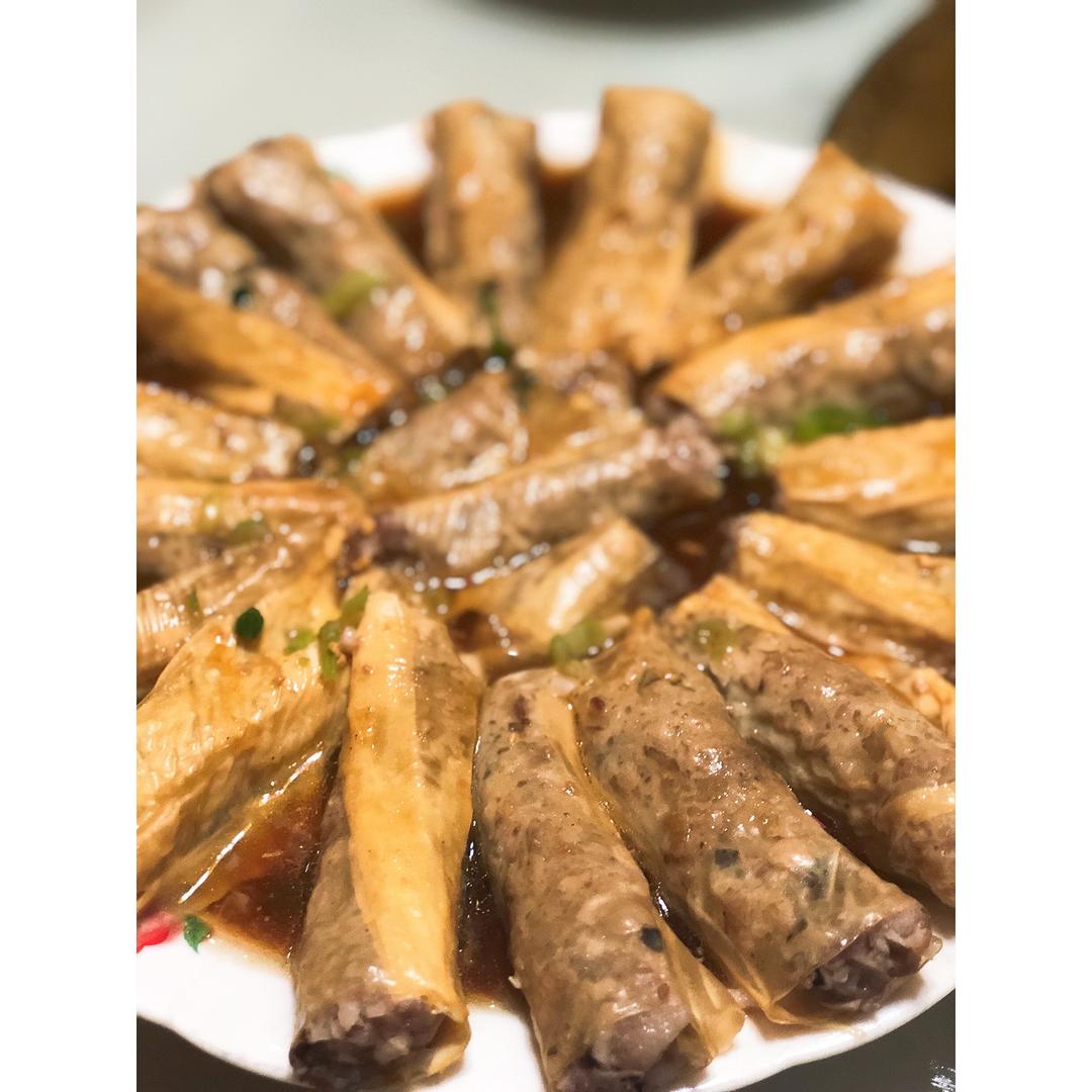 豆腐皮肉卷