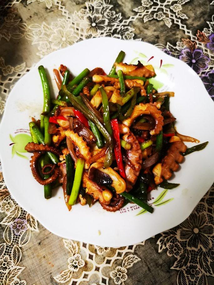 家常爆炒八爪鱼