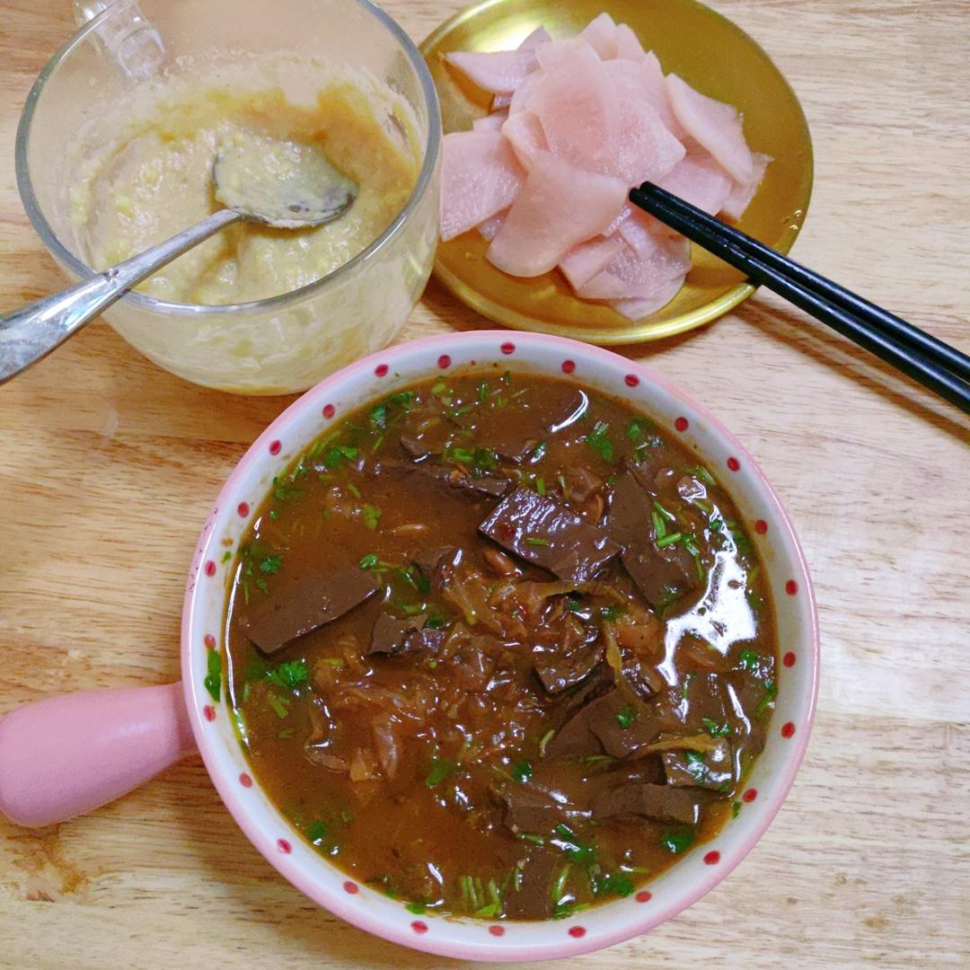 酸菜鸭血汤（可加粉丝）