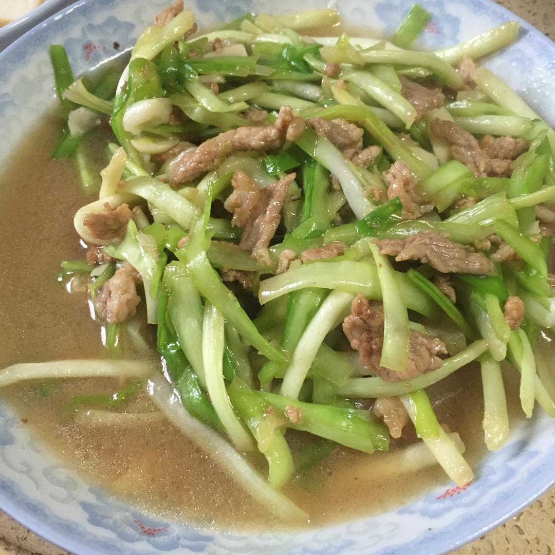 韭黄炒肉丝