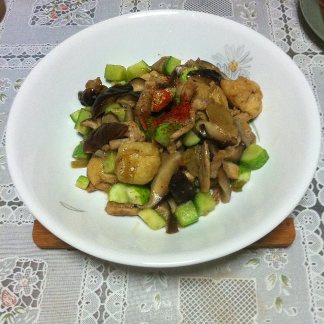 香菇牛蒡炒青瓜